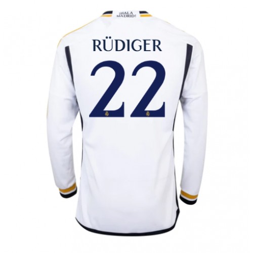 Maillot de foot Real Madrid Antonio Rudiger #22 Domicile 2023-24 Manche Longue